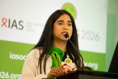 AIDS 2026, the 26th International AIDS Conference. Rio de Janeiro, Brazil.
Wednesday, 29 July 2026.

SY15. Strong spirits, healthy futures: Focus on the HIV response among Indigenous people.
In the photo: Naomy Fontinelli AREVALO DE CARVALHO
Alianca Nacional Lgbti+, Brazil

© Felipe Varanda / IAS