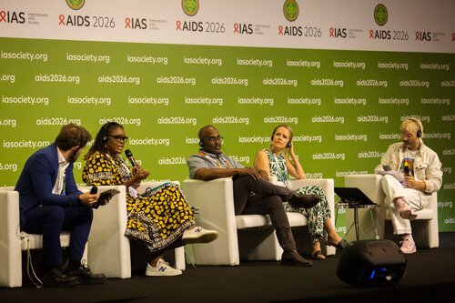 AIDS 2026, the 26th International AIDS Conference. Rio de Janeiro, Brazil.
Wednesday, 29 July 2026

WS11. From publication to practice: Translating research for media and the public.
In the photo: Alexandre Putti, Wame Jallow, Greg Millet, Sara Jerving, Trey Watkins.

©️ Andréa Testoni / IAS