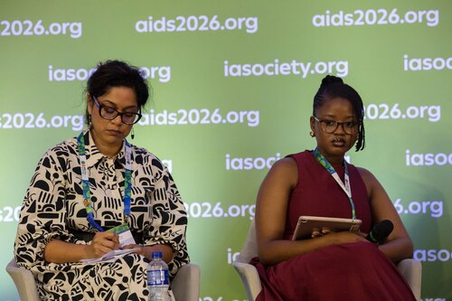 AIDS 2026, the 26th International AIDS Conference. Rio de Janeiro, Brazil.
Wednesday, 29 July 2026

SY10. Leadership at the tipping point: Protesting the gains and advancing progress in a new era of the HIV response.
In the photo: Nomonde Ngema.

©️ Andréa Testoni / IAS