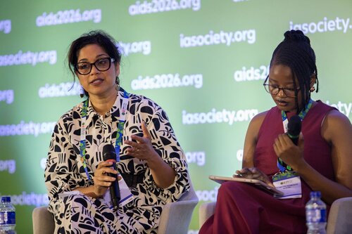 AIDS 2026, the 26th International AIDS Conference. Rio de Janeiro, Brazil.
Wednesday, 29 July 2026

SY10. Leadership at the tipping point: Protesting the gains and advancing progress in a new era of the HIV response.
In the photo: Nomonde Ngema.

©️ Andréa Testoni / IAS