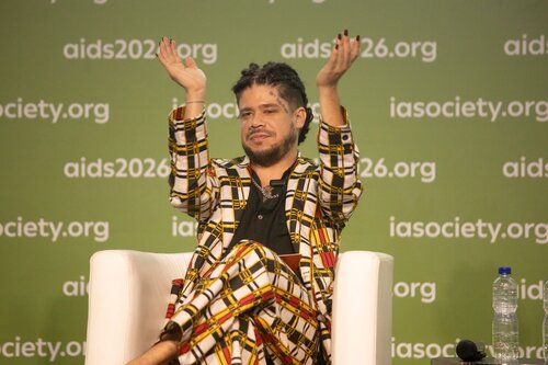 AIDS 2026, the 26th International AIDS Conference. Rio de Janeiro, Brazil.
Thursday, 30 July 2026.

SS02. Racism as a driver of HIV: From lived experience to structural change.
In the photo: Thiago Jerohan Albuquerque da Cruz, Gestos - Soropositividade, Comunicação e Gênero.

© Felipe Varanda / IAS