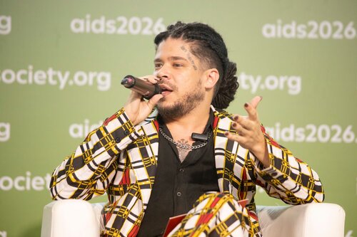 AIDS 2026, the 26th International AIDS Conference. Rio de Janeiro, Brazil.
Thursday, 30 July 2026.

SS02. Racism as a driver of HIV: From lived experience to structural change.
In the photo: Thiago Jerohan Albuquerque da Cruz, Gestos - Soropositividade, Comunicação e Gênero.

© Felipe Varanda / IAS