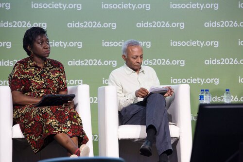 AIDS 2026, the 26th International AIDS Conference. Rio de Janeiro, Brazil.
Wednesday, 29 July 2026

SS01. After the emergency: Rebuiding sustainable access to HIV treatment and prevention.
In this photo: Olayide Akanni, Yogan Pillay.

©️ Andréa Testoni / IAS