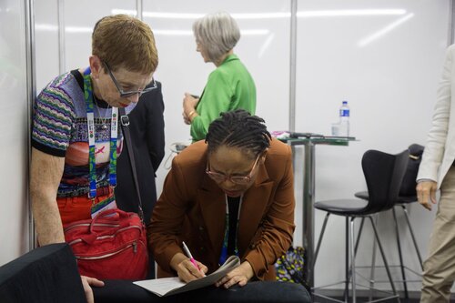 AIDS 2026, the 26th International AIDS Conference. Rio de Janeiro, Brazil.
Wednesday, 29 July 2026

SS01. After the emergency: Rebuiding sustainable access to HIV treatment and prevention.
In the photo: Nora Bar, Nonhlanhla Ignata Ndlovu.

©️ Andréa Testoni / IAS