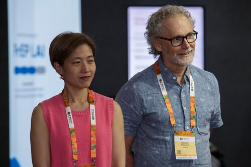 AIDS 2026, the 26th International AIDS Conference. Rio de Janeiro, Brazil.
Wednesday, 29 July 2026

MGAP. Gathering for IAS membersfrom Asia and the Pacific Islands.
In the photo: Nittaya Phanuphak, Andrew Grulich.

©️ Andréa Testoni / IAS