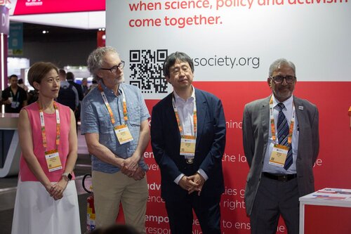 AIDS 2026, the 26th International AIDS Conference. Rio de Janeiro, Brazil.
Wednesday, 29 July 2026

MGAP. Gathering for IAS membersfrom Asia and the Pacific Islands.
In the photo: Nittaya Phanuphak, Andrew Grulich, Tetsuro Matano, Ishwar Gilada.

©️ Andréa Testoni / IAS