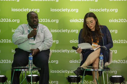 AIDS 2026, the 26th International AIDS Conference. Rio de Janeiro, Brazil.
Wednesday, 29 July 2026

SY18. Safeguarding space and services for key populations in the face of shrinking resources.
In the photo:  Jonah Onentiah, Alegra Wolter.

©️ Andréa Testoni / IAS