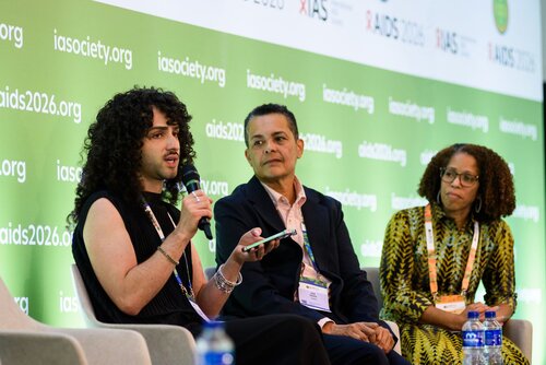 AIDS 2026, the 26th International AIDS Conference. Rio de Janeiro, Brazil.
Thursday, 30 July 2026.

MM03. IAS Regional Members' Meeting: United States and Canada.
In the photo: Renata Sanders, Asa Radix, Jad Sinno.

©️ Rogério von Krüger / IAS