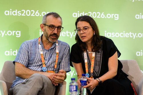 AIDS 2026, the 26th International AIDS Conference. Rio de Janeiro, Brazil.
Thursday, 30 July 2026.

MM04. IAS Regional Members' Meeting: Latin America and the Caribbean.
In the photo: Claudia Cortes, Omar Sued.

©️ Rogério von Krüger / IAS
