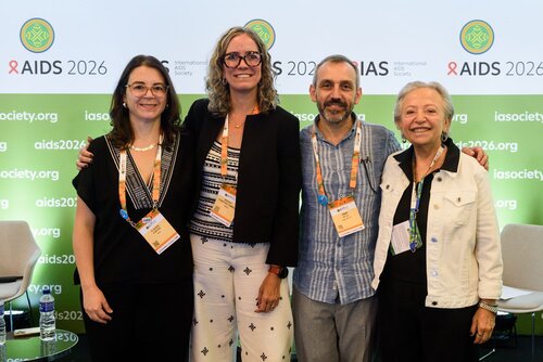 AIDS 2026, the 26th International AIDS Conference. Rio de Janeiro, Brazil.
Thursday, 30 July 2026.

MM04. IAS Regional Members' Meeting: Latin America and the Caribbean.
In the photo: Claudia Cortes, Omar Sued, Brenda Crabtee, Adele Benzaken.

©️ Rogério von Krüger / IAS