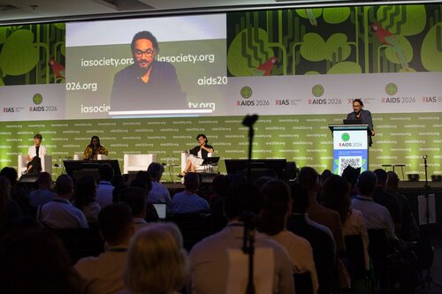 AIDS 2026, the 26th International AIDS Conference. Rio de Janeiro, Brazil.
Thursday, 30 July 2026

PL03. Breaking down silos.
In the photo: Paula Mendes Luz, Immaculate Owomugisha Bazare, Carmen Pérez Casas, Sanjay Pujari.

©️ Andréa Testoni / IAS