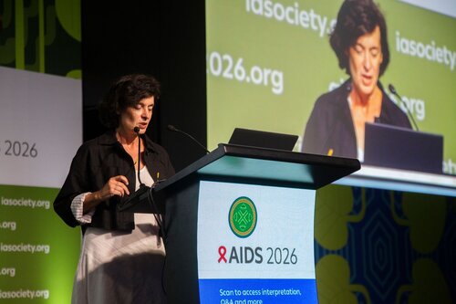 AIDS 2026, the 26th International AIDS Conference. Rio de Janeiro, Brazil.
Thursday, 30 July 2026

PL03. Breaking down silos.
In the photo: Carmen Pérez Casas.

©️ Andréa Testoni / IAS