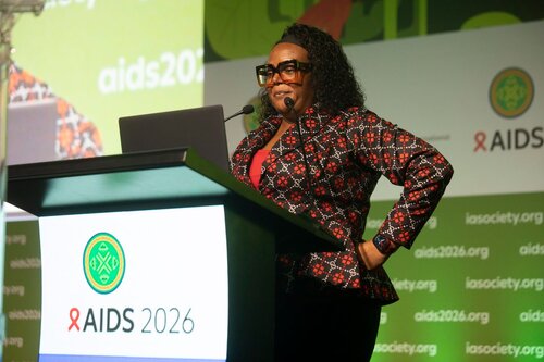 AIDS 2026, the 26th International AIDS Conference. Rio de Janeiro, Brazil.
Friday, 31 July 2026.

PL05. Rapporteur report-back session.
In the photo:Catherine Koofhethile, Botswana Harvard Health Partnership (BHP), Botswana.