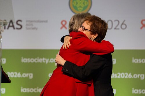 AIDS 2026, the 26th International AIDS Conference. Rio de Janeiro, Brazil.
Friday, 31 July 2026

CL01. Closing Session.
In the photo: Birgit Poniatowski, Beatriz Grinsztejn

©️ Andréa Testoni / IAS