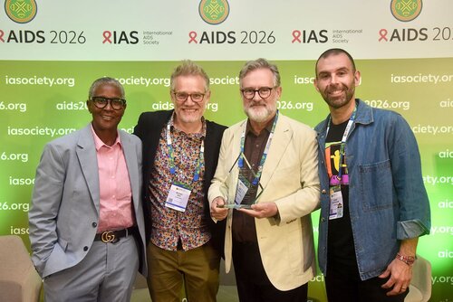AIDS 2026, the 26th International AIDS Conference. Rio de Janeiro, Brazil.
Fryday, 31 July 2026.

SY29. Rebuilding trust and financing in a fractured world.
In the photo: Mike Reid, Ben Plumley and panellists.

© Márcia Moreira / IAS.