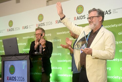 AIDS 2026, the 26th International AIDS Conference. Rio de Janeiro, Brazil.
Fryday, 31 July 2026.

SY29. Rebuilding trust and financing in a fractured world.
In the photos: Mike Reid and Ben Plumley.

© Márcia Moreira / IAS.
