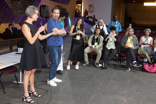 AIDS 2026, the 26th International AIDS Conference. Rio de Janeiro, Brazil.
Friday, 31July 2026.

VOLPARTY. .Volunteers party
In the photo: Voluteers gathering at volunteers party at the end of the conference.