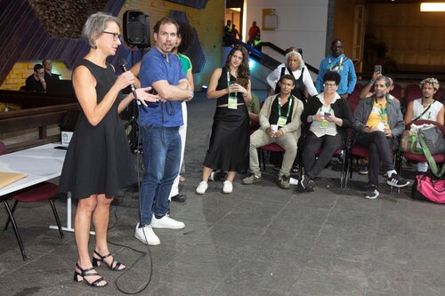 AIDS 2026, the 26th International AIDS Conference. Rio de Janeiro, Brazil.
Friday, 31July 2026.

VOLPARTY. .Volunteers party
In the photo: Voluteers gathering at volunteers party at the end of the conference.