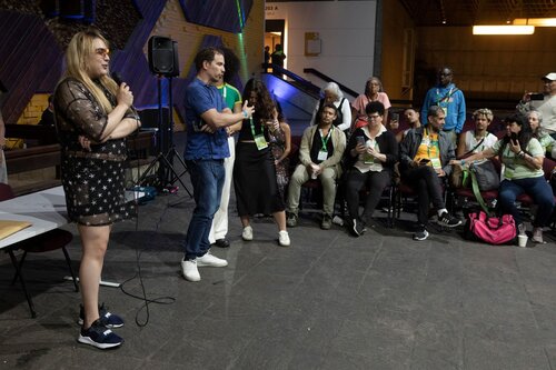 AIDS 2026, the 26th International AIDS Conference. Rio de Janeiro, Brazil.
Friday, 31July 2026.

VOLPARTY. .Volunteers party
In the photo: Voluteers gathering at volunteers party at the end of the conference.