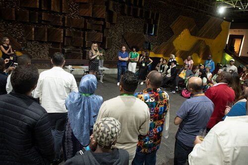 AIDS 2026, the 26th International AIDS Conference. Rio de Janeiro, Brazil.
Friday, 31July 2026.

VOLPARTY. .Volunteers party
In the photo: Voluteers gathering at volunteers party at the end of the conference.