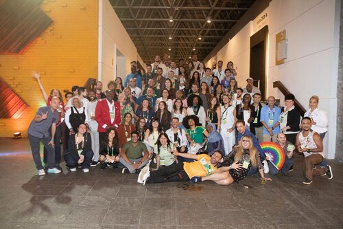 AIDS 2026, the 26th International AIDS Conference. Rio de Janeiro, Brazil.
Friday, 31July 2026.

VOLPARTY. .Volunteers party
In the photo: Voluteers gathering at volunteers party at the end of the conference.