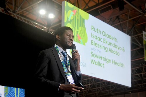 AIDS 2026, the 26th International AIDS Conference. Rio de Janeiro, Brazil.

GVMS17. Pitch Perfect: Young Leaders take the mic.
In the photo: Team pitching.

© Márcia Moreira / IAS.