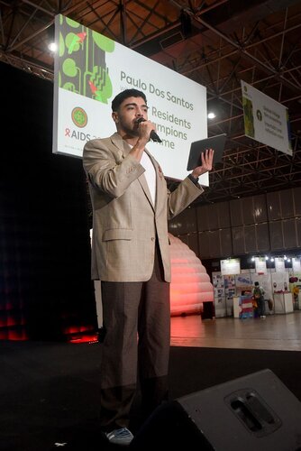 AIDS 2026, the 26th International AIDS Conference. Rio de Janeiro, Brazil.

GVMS17. Pitch Perfect: Young Leaders take the mic.
In the photo: Team pitching.

© Márcia Moreira / IAS.