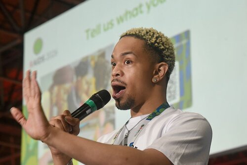 AIDS 2026, the 26th International AIDS Conference. Rio de Janeiro, Brazil.

GVMS17. Pitch Perfect: Young Leaders take the mic.
In the photo: Moderators.

© Márcia Moreira / IAS.