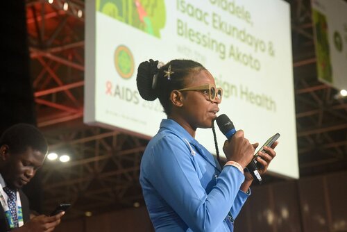 AIDS 2026, the 26th International AIDS Conference. Rio de Janeiro, Brazil.

GVMS17. Pitch Perfect: Young Leaders take the mic.
In the photo: Team pitching.

© Márcia Moreira / IAS.