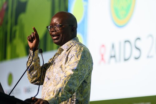 AIDS 2026, the 26th International AIDS Conference. Rio de Janeiro, Brazil.
Friday, 31 July 2026.

CL01. Closing session.
In the photo: Kenneth Ngure.

©️ Rogério von Krüger / IAS