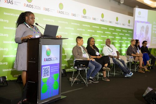 AIDS 2026, the 26th International AIDS Conference. Rio de Janeiro, Brazil.
Monday, 27 July 2026.

SAT15. Barriers and facilitators of person-centred care for key and vulnerable populations.
In the photo: Daisy Kwala

© Felipe Varanda / IAS
