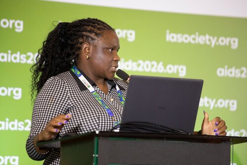 AIDS 2026, the 26th International AIDS Conference. Rio de Janeiro, Brazil.
Monday, 27 July 2026.

SAT15. Barriers and facilitators of person-centred care for key and vulnerable populations.
In the photo: Daisy Kwala

© Felipe Varanda / IAS