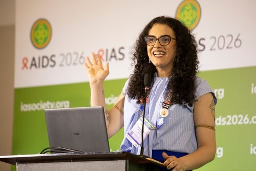 AIDS 2026, the 26th International AIDS Conference. Rio de Janeiro, Brazil.
Monday, 27 July 2026.

SAT15. Barriers and facilitators of person-centred care for key and vulnerable populations.
In the photo: Maria Felipe Medeiros

© Felipe Varanda / IAS