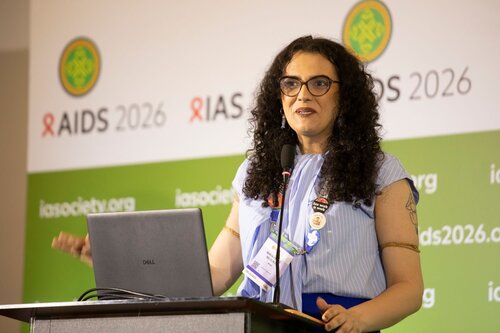 AIDS 2026, the 26th International AIDS Conference. Rio de Janeiro, Brazil.
Monday, 27 July 2026.

SAT15. Barriers and facilitators of person-centred care for key and vulnerable populations.
In the photo: Maria Felipe Medeiros

© Felipe Varanda / IAS