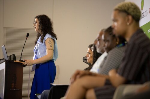 AIDS 2026, the 26th International AIDS Conference. Rio de Janeiro, Brazil.
Monday, 27 July 2026.

SAT15. Barriers and facilitators of person-centred care for key and vulnerable populations.
In the photo: Maria Felipe Medeiros

© Felipe Varanda / IAS
