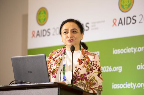 AIDS 2026, the 26th International AIDS Conference. Rio de Janeiro, Brazil.
Monday, 27 July 2026.

SAT15. Barriers and facilitators of person-centred care for key and vulnerable populations.
In the photo: Tereza Kasaeva

© Felipe Varanda / IAS
