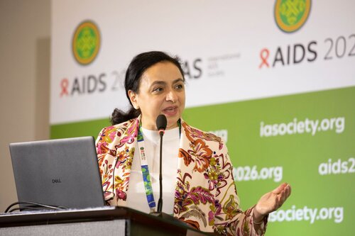 AIDS 2026, the 26th International AIDS Conference. Rio de Janeiro, Brazil.
Monday, 27 July 2026.

SAT15. Barriers and facilitators of person-centred care for key and vulnerable populations.
In the photo: Tereza Kasaeva

© Felipe Varanda / IAS