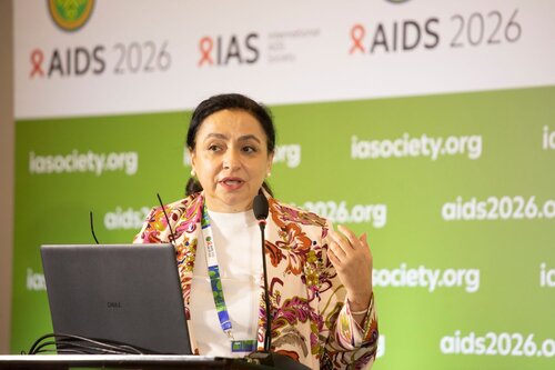 AIDS 2026, the 26th International AIDS Conference. Rio de Janeiro, Brazil.
Monday, 27 July 2026.

SAT15. Barriers and facilitators of person-centred care for key and vulnerable populations.
In the photo: Tereza Kasaeva

© Felipe Varanda / IAS