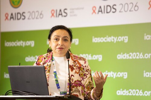 AIDS 2026, the 26th International AIDS Conference. Rio de Janeiro, Brazil.
Monday, 27 July 2026.

SAT15. Barriers and facilitators of person-centred care for key and vulnerable populations.
In the photo: Tereza Kasaeva

© Felipe Varanda / IAS