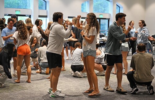 Student Advisors attend orientation Friday, August 21, 2026 in the Susan E. Lynch 1962 Room. (Connecticut College photos by Sean D. Elliot)