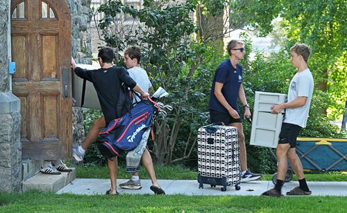 Members of the Class of 2030 move-in to their residence halls Wednesday, August 26, 2026. (Connecticut College photos by Sean D. Elliot)