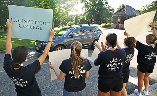 Members of the Class of 2030 move-in to their residence halls Wednesday, August 26, 2026. (Connecticut College photos by Sean D. Elliot)