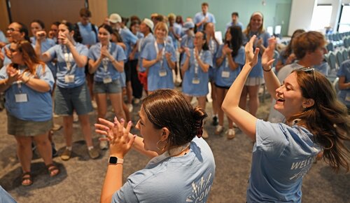 Members of the Class of 2030 attend the various activities of the first say of Welcome Weekend Wednesday, August 26, 2026. (Connecticut College photos by Sean D. Elliot)