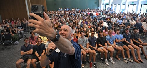 Members of the Class of 2030 attend the various activities of the first say of Welcome Weekend Wednesday, August 26, 2026. (Connecticut College photos by Sean D. Elliot)