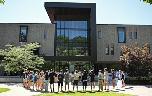 Members of the Class of 2030 attend the various activities of the first say of Welcome Weekend Wednesday, August 26, 2026. (Connecticut College photos by Sean D. Elliot)