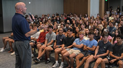 Members of the Class of 2030 attend the various activities of the first day of Welcome Weekend Wednesday, August 26, 2026. (Connecticut College photos by Sean D. Elliot)