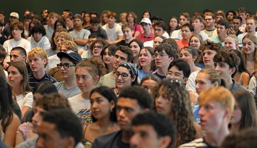Members of the Class of 2030 attend the various activities of the first day of Welcome Weekend Wednesday, August 26, 2026. (Connecticut College photos by Sean D. Elliot)