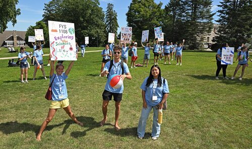 Members of the Class of 2030 attend the various activities of the first day of Welcome Weekend Wednesday, August 26, 2026. (Connecticut College photos by Sean D. Elliot)