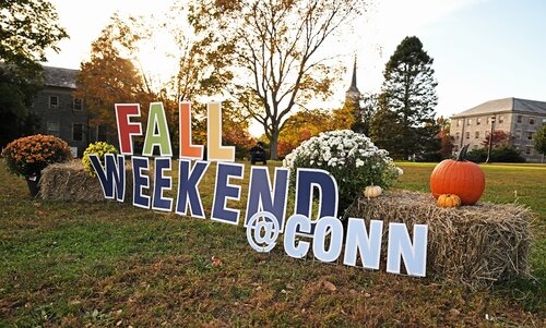 Fall Weekend, Summer Science Research posters, Shain Library Research Prize, Pumpkin carving, Ultimate Frisbee Family Fun Friday, Food Trucks, Lawn Games Friday, October 9, 2026. (Connecticut College photos by Sean D. Elliot)