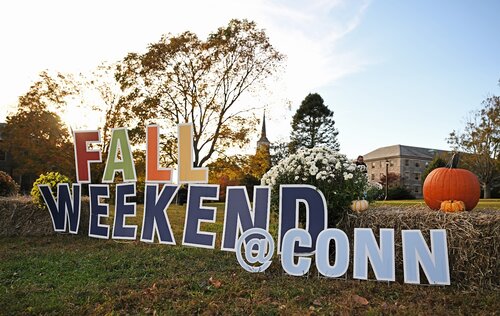 Fall Weekend, Summer Science Research posters, Shain Library Research Prize, Pumpkin carving, Ultimate Frisbee Family Fun Friday, Food Trucks, Lawn Games Friday, October 9, 2026. (Connecticut College photos by Sean D. Elliot)